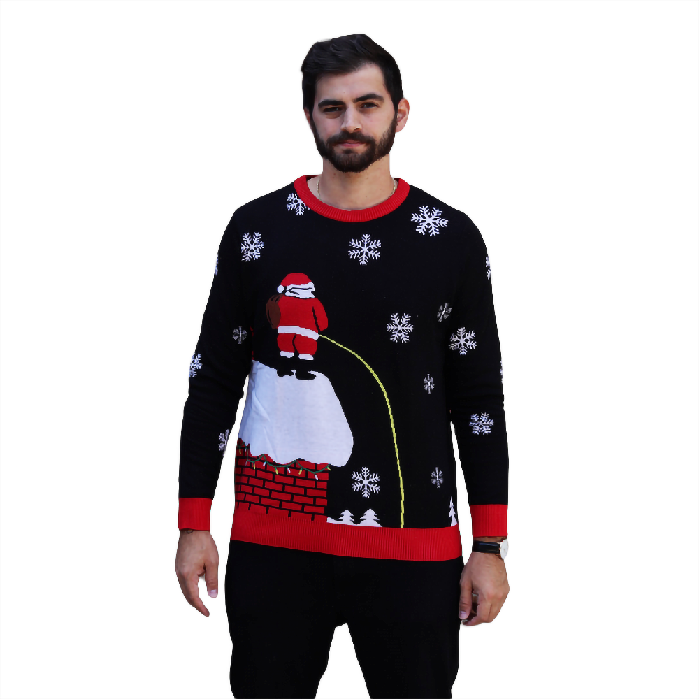 Leaky Roof Funny Christmas Sweater 