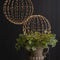 LED Foldable Light Spheres – Set of 2, Indoor & Sheltered Outdoor Iron Spheres, Warm LED Lighting, 18” & 15”, Cozy Ambient Decor