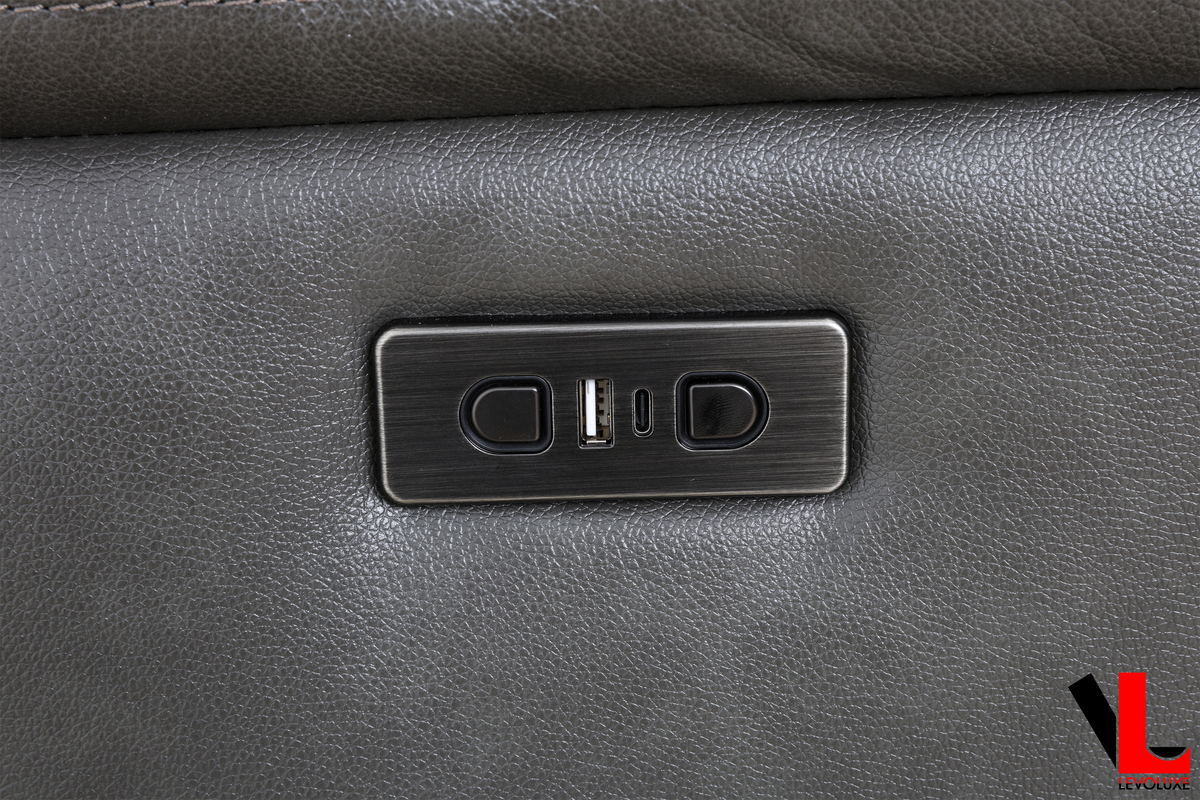 Carter 35" Power Reclining Chair in Leather Match - Available in 2 Colours