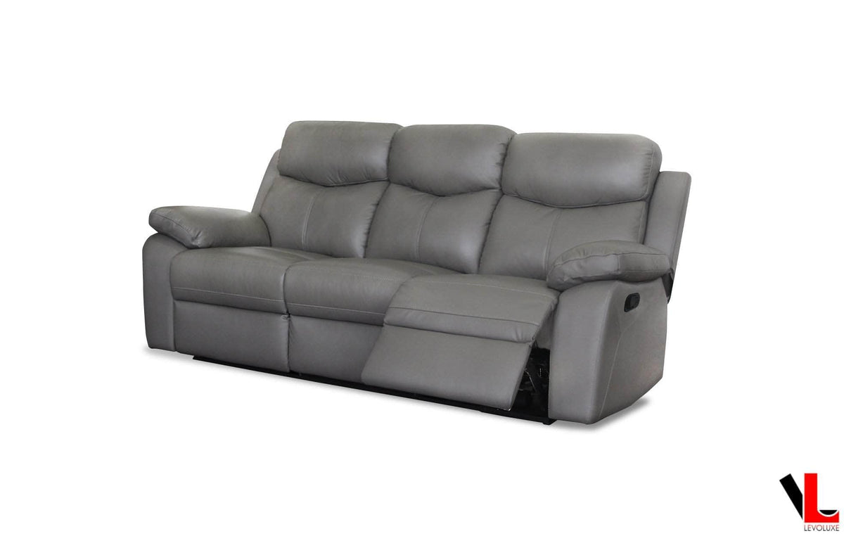 Aveon 2 Piece Pillow Top Arm Reclining Sofa and Loveseat Set in Leather Match - Available in 2 Colours