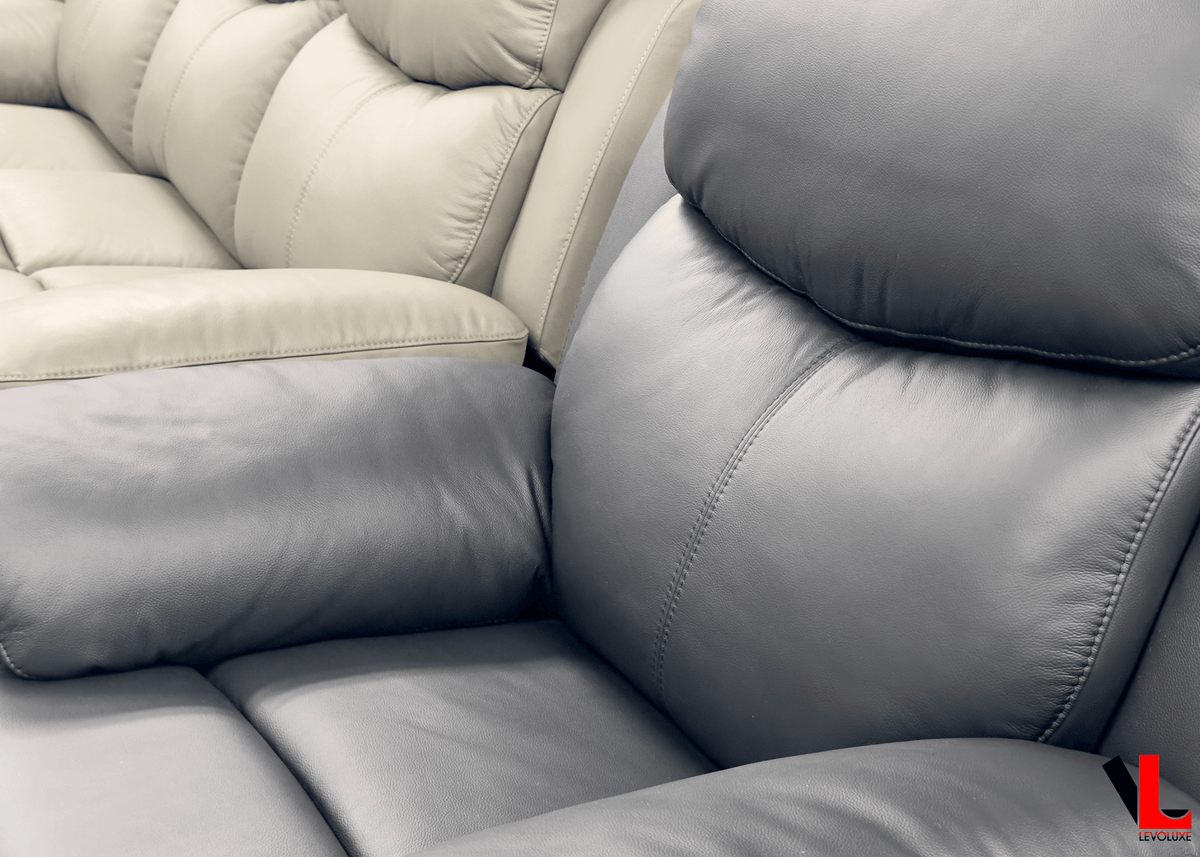 Aveon 3 Piece Pillow Top Arm Reclining Sofa, Loveseat and Chair Set in Leather Match - Available in 3 Colours
