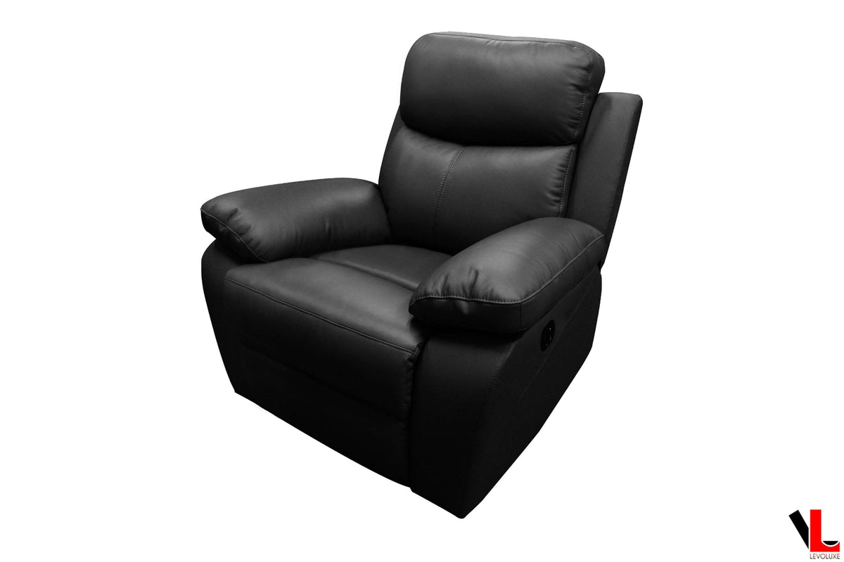 Aveon 3 Piece Pillow Top Arm Reclining Sofa, Loveseat and Chair Set in Leather Match - Available in 3 Colours