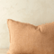 Lina Linen Pillow – Terracotta, 16x24, Belgian Linen Cover, Feather-Down Insert, Soft Lived-In Texture, Rustic & Cozy Home Décor