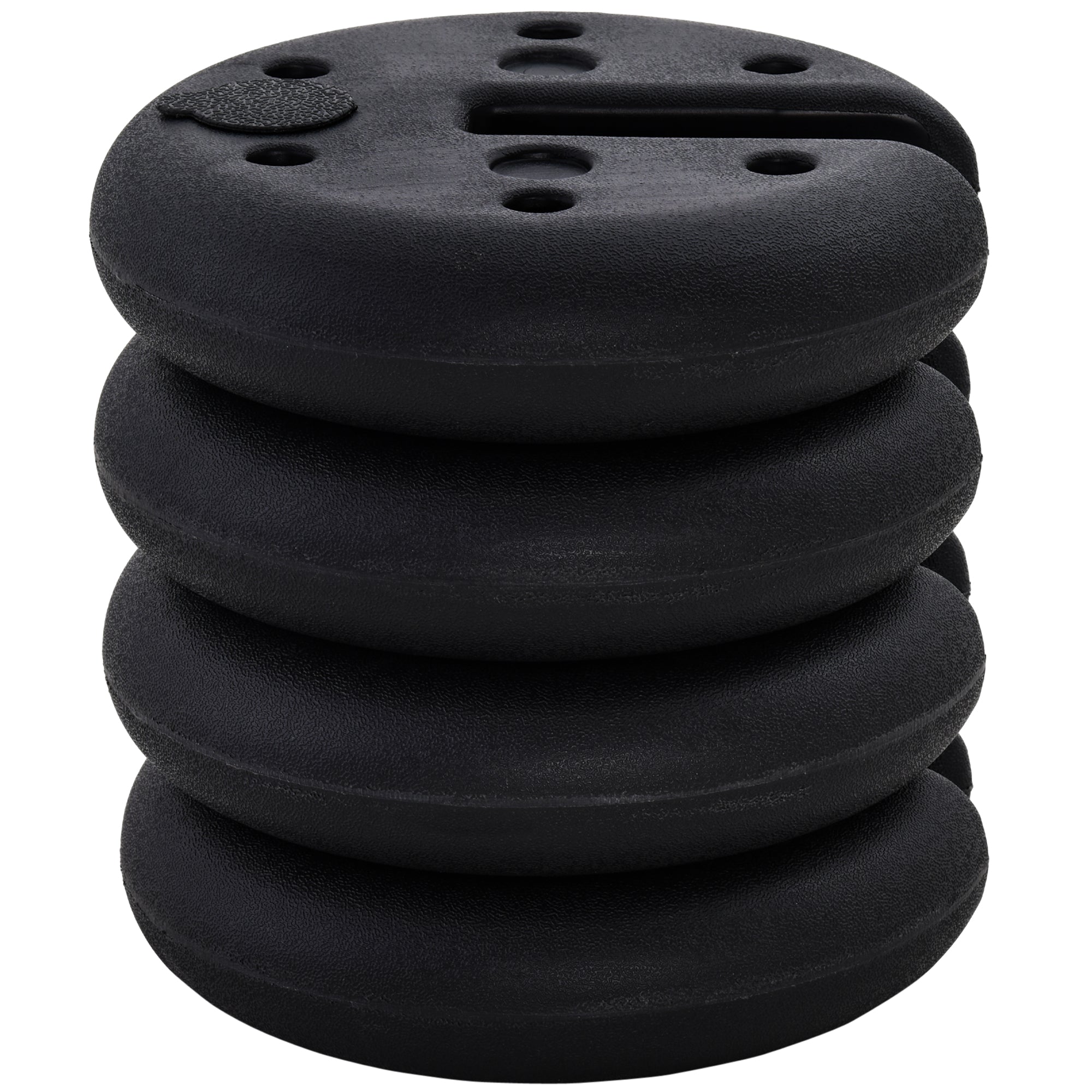 Outsunny Set of 4 Party Tent Canopy Weight Plate Kit Gazebo Pop Up Tent Anchor Base Weights Canopy Shelter Leg Weights 