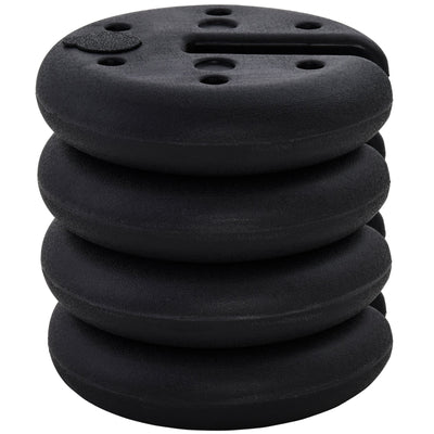 Outsunny Set of 4 Party Tent Canopy Weight Plate Kit Gazebo Pop Up Tent Anchor Base Weights Canopy Shelter Leg Weights 