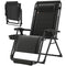 Zero Gravity Chair, Reclining Outdoor Lounger Chair with Cup Holder, 400 LBS Capacity, Black