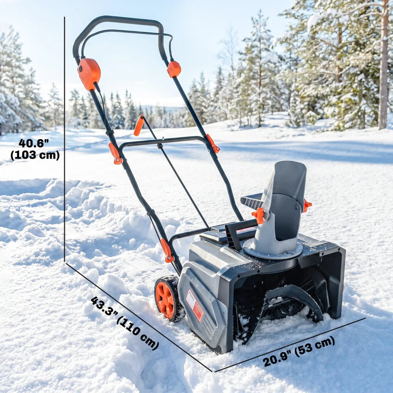 40V 18" Cordless Snow Blower with 1400W Brushless Motor, 2 Batteries & Fast Charger