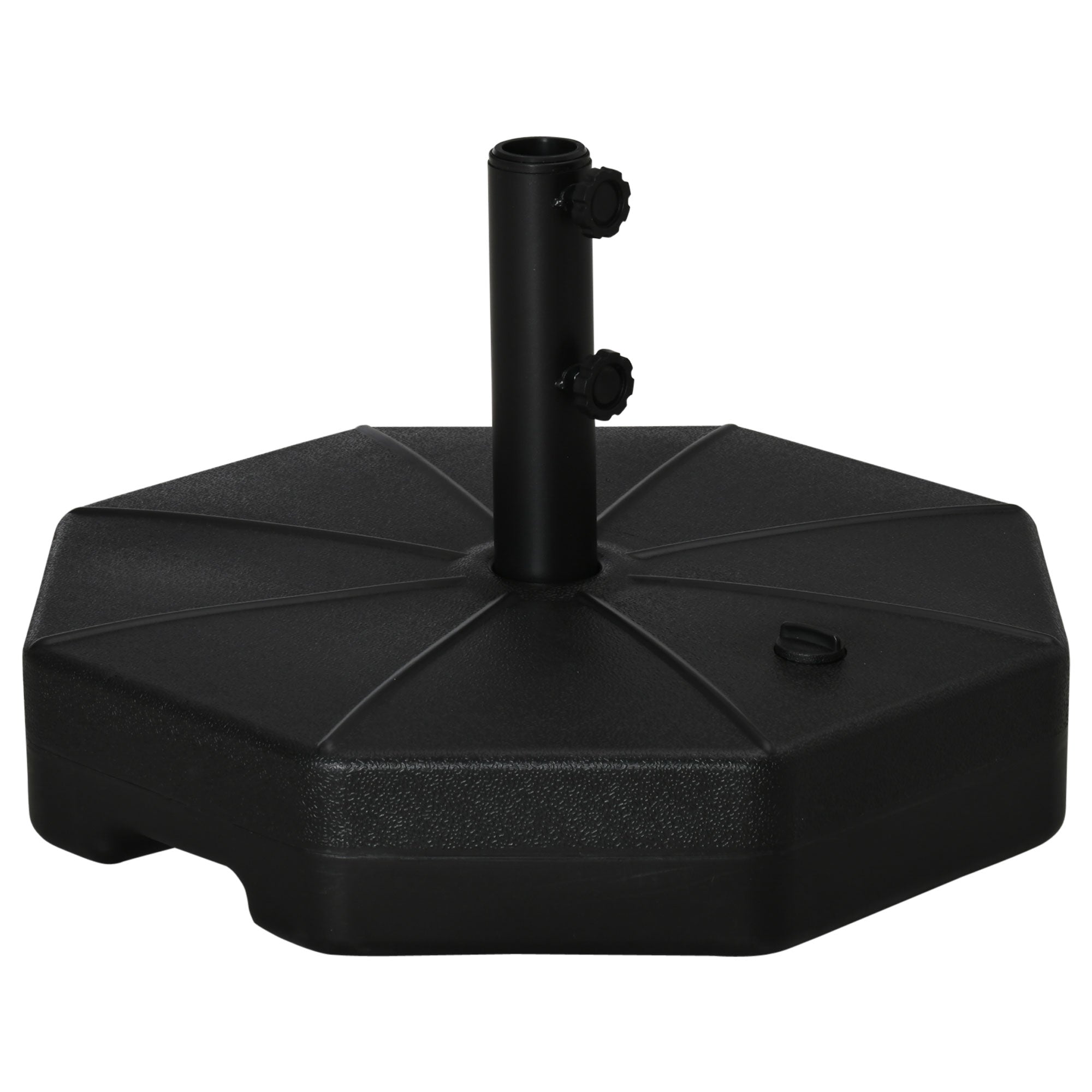 Outsunny Outdoor Patio Umbrella Base Stand Holder Market Parasol Weights Water Sand Filled Garden Poolside Black 