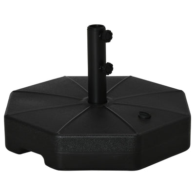 Outsunny Outdoor Patio Umbrella Base Stand Holder Market Parasol Weights Water Sand Filled Garden Poolside Black 