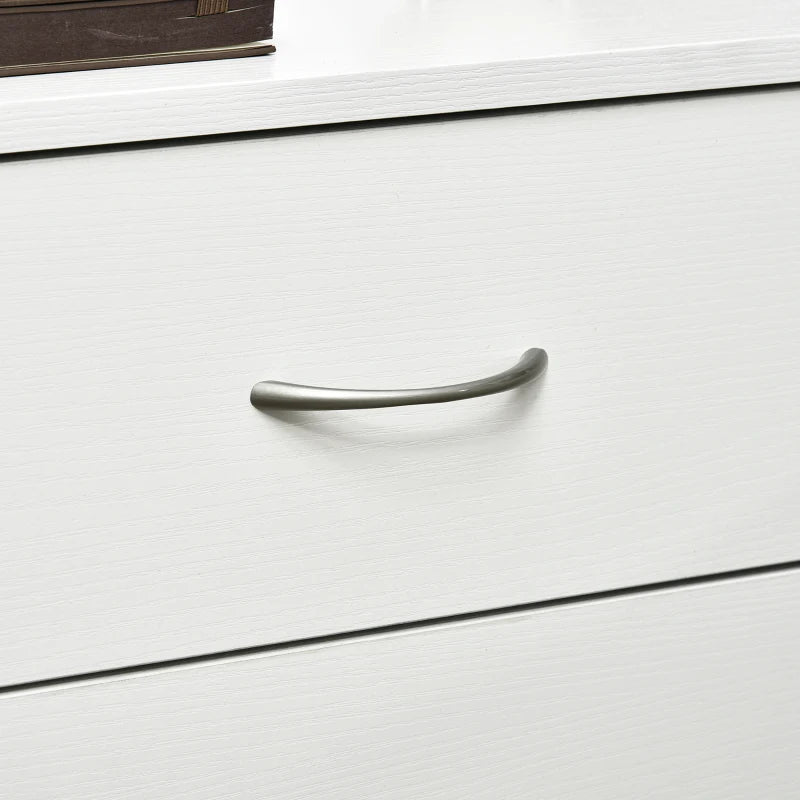 Bedside Table with 3 Drawers, Modern Wood Nightstand, Side Table with Anti-tipping Design for Bedroom, Set of 2, White