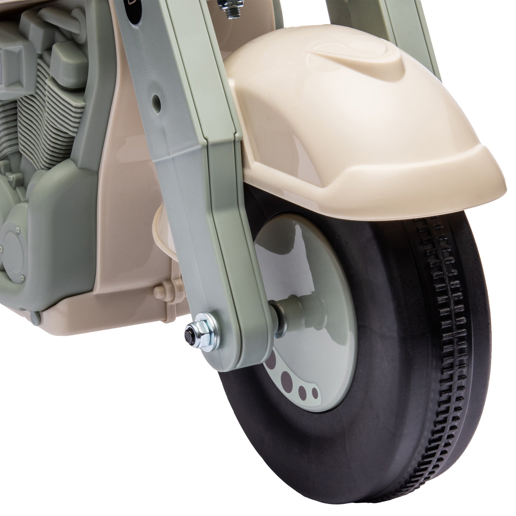 Qaba Foot to Floor Toddler Ride on Toy, Sliding Toddler Car with Music and Bubble, for 2-5 Years Old, Cream White 