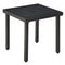 Outsunny Patio Side Table with Umbrella Hole Steel Frame Small Coffee Table Black