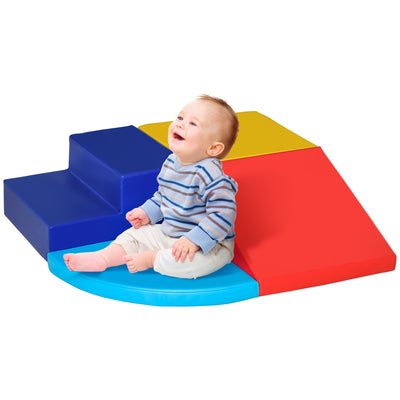 Qaba 4-Piece Foam Climb & Crawl Set: Lightweight Toddler Nuggets for Active Play Zone 