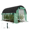 Walk-in Tunnel Greenhouse, Plant Hot House with Sunshade Net, Roll-up Mesh Sidewalls, 2 Doors, 6.6' x 10' x 6.5' , Green