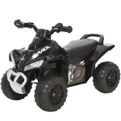 Aosom Ride on Toy for Kids 4 Wheel Motorcycle Baby Walker Toddler Ride on Car Battery Powered Toys for Kids 18-36 Months Black 
