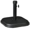 Outsunny 24lb Concrete Patio Umbrella Base: Heavy Duty Outdoor Market Table Stand Black