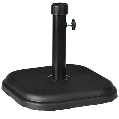 Outsunny 24lb Concrete Patio Umbrella Base: Heavy Duty Outdoor Market Table Stand Black 