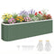 Galvanized Raised Garden Bed, Deep Rot Planter Box, Outdoor Garden Bed with Plant Labels, 7' x 2' x 2', Light Green