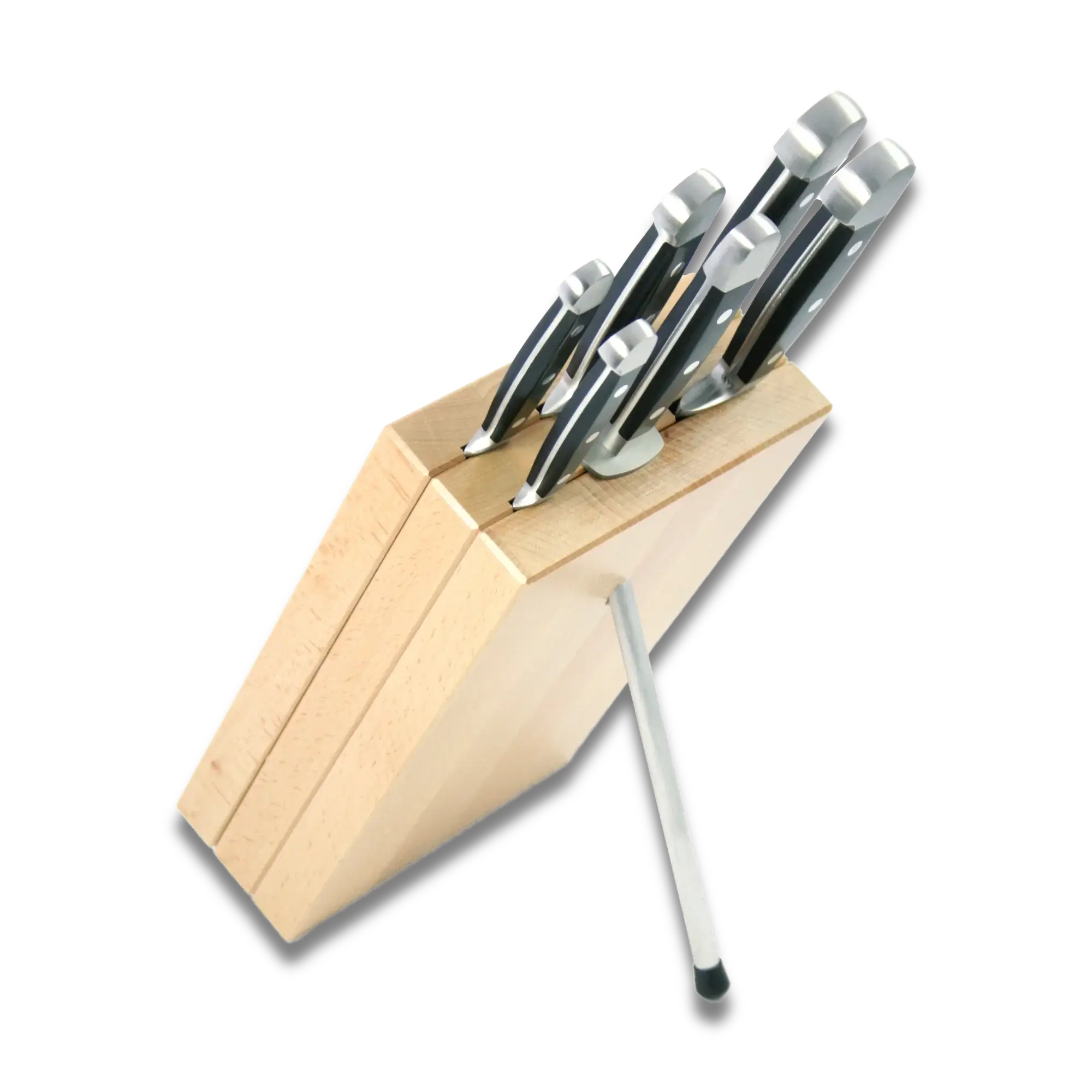 Knife Block Holder - Milly Beech Wood - (Knife not included) 