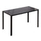 HOMCOM Modern Dining Table for 4 Tempered Glass Top Metal Legs Kitchen Room Furniture Black