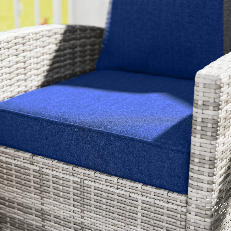 Outdoor Chair Cushions Set of 4, Fade Resistant Patio Chair Cushions for Outdoor Furniture, 24" x 24", Navy Blue
