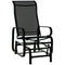 Patio Glider with Breathable Mesh Fabric, Outdoor Glider Chair, Garden Rocking Gliding Seat for Patio, Yard, Porch, Black