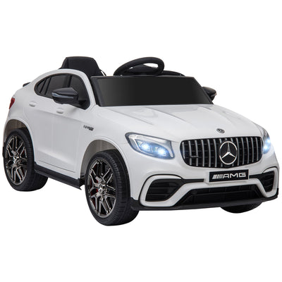 Aosom Licensed 12V Kids Electric Ride-On Car Toy with Remote Control Suspension Wheel Perfect Gift White 