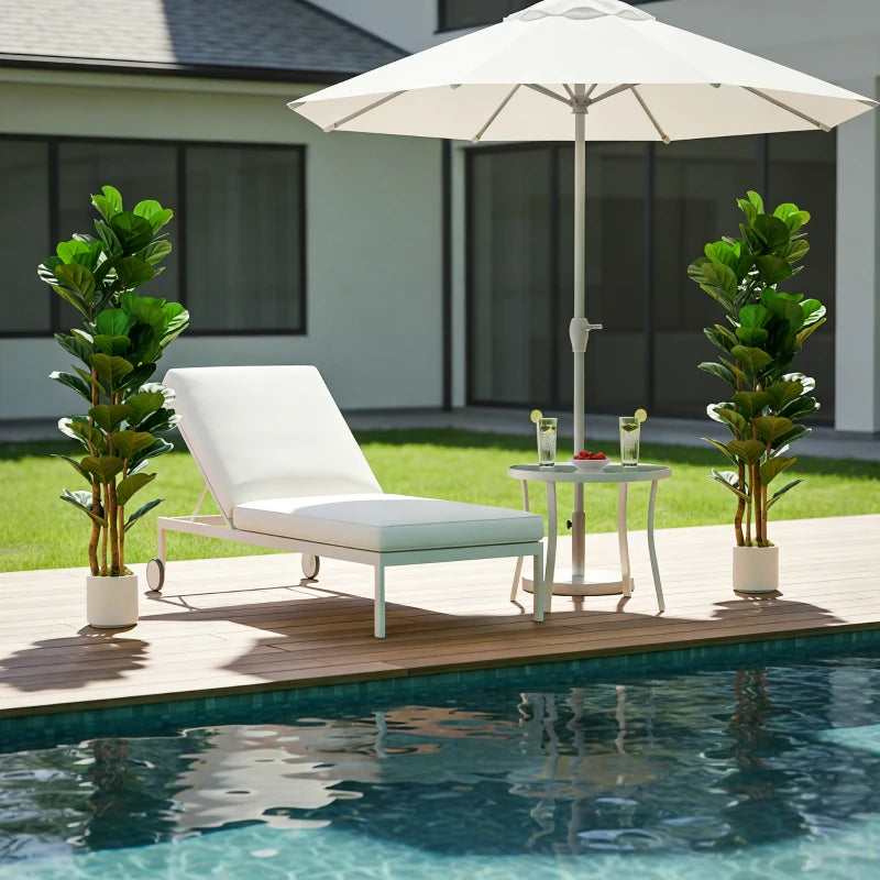 5FT Artificial Fiddle Leaf Fig Tree Set of 2, Fake Potted Tree with Solid Wood Trunks for Indoor Decor, Green