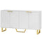 HOMCOM Sideboard Buffet Cabinet with Adjustable Shelves, Living Room Cabinet, TV Cabinet for 65 Inch TV, White