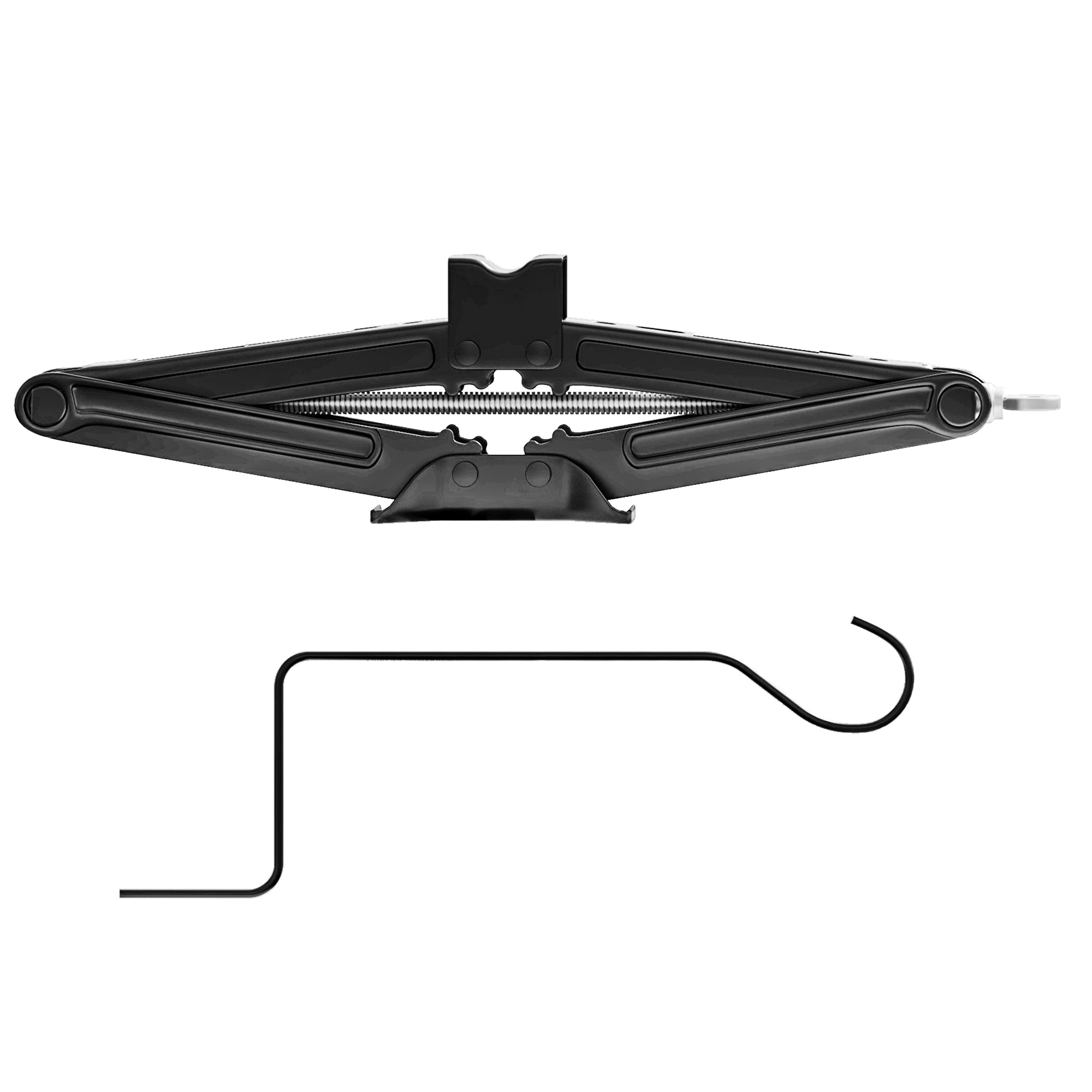HOMCOM Steel Car Jack, Portable Scissor Jack, 2 Ton (4400 lbs) Capacity for Auto Sedan SUV MPV Tire Changes & Repairs, Black 