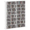 8-Tier DVD Shelf with 12 Adjustable Shelves, Double CD Shelf, Holds 720 CDs, 396 DVDs or 396 Blu-rays, White