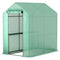 Walk-in Greenhouse Outdoor Portable Plant Flower Growth Warm House with Roll-up Door, 73