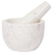 Marble Mortar & Pestle – Premium 100% Marble, Handcrafted, Durable Kitchen Tool for Grinding Herbs, Spices & Pastes, 4.5