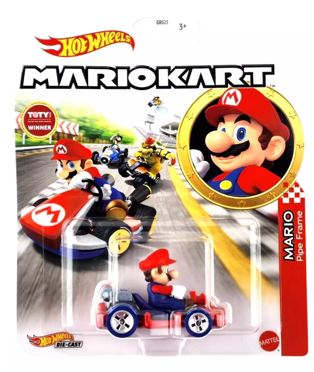 Hot Wheels Die-Cast 1/64 Mario Kart - Mario Pipe Frame 