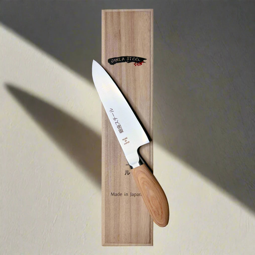 MATSUE 165 - MV Stainless Steel Santoku Knife 165mm/Natural Wood Handle 