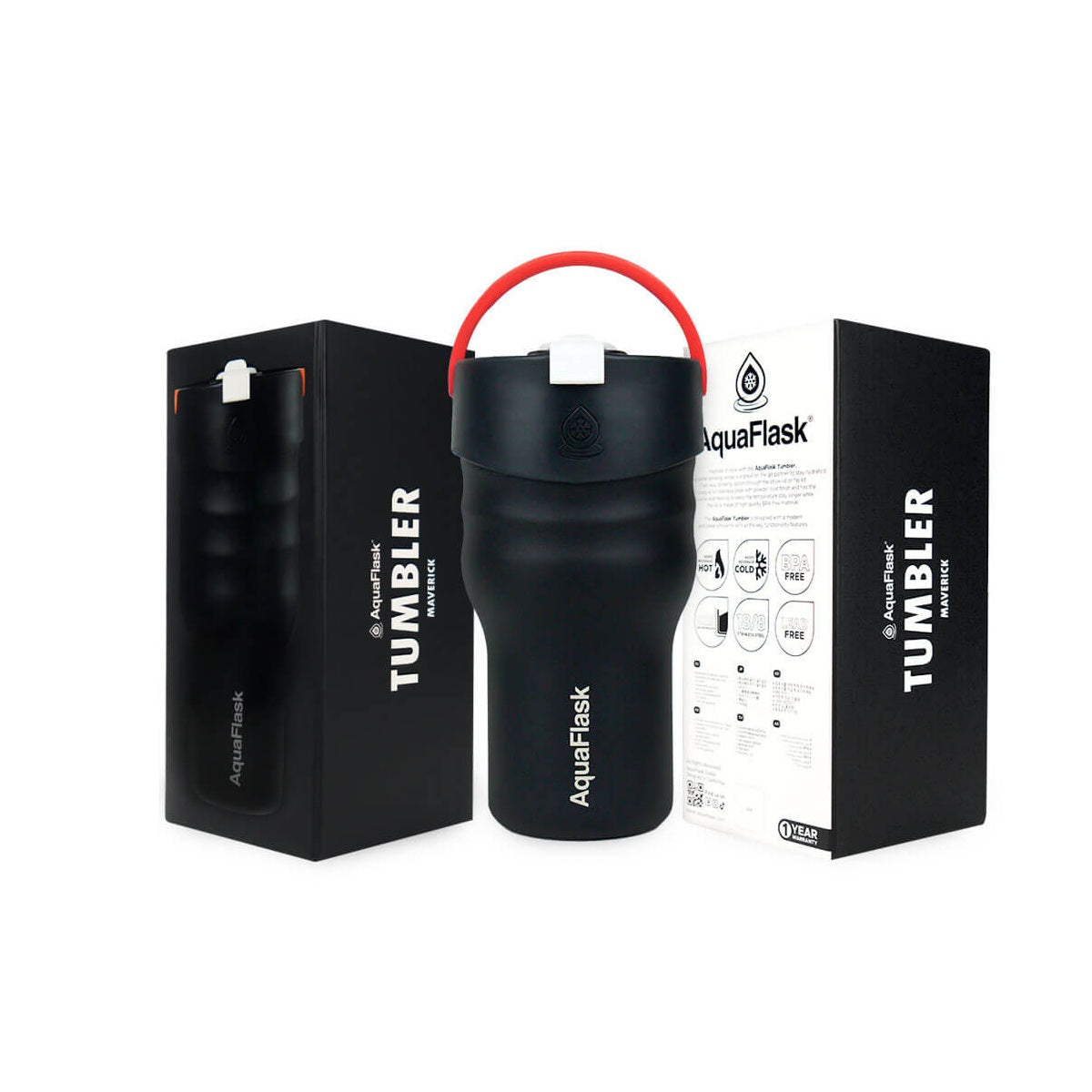 Aqua Flask 20oz – Stainless Steel Tumbler, Vacuum Insulated, Hot & Cold, Leak Proof 