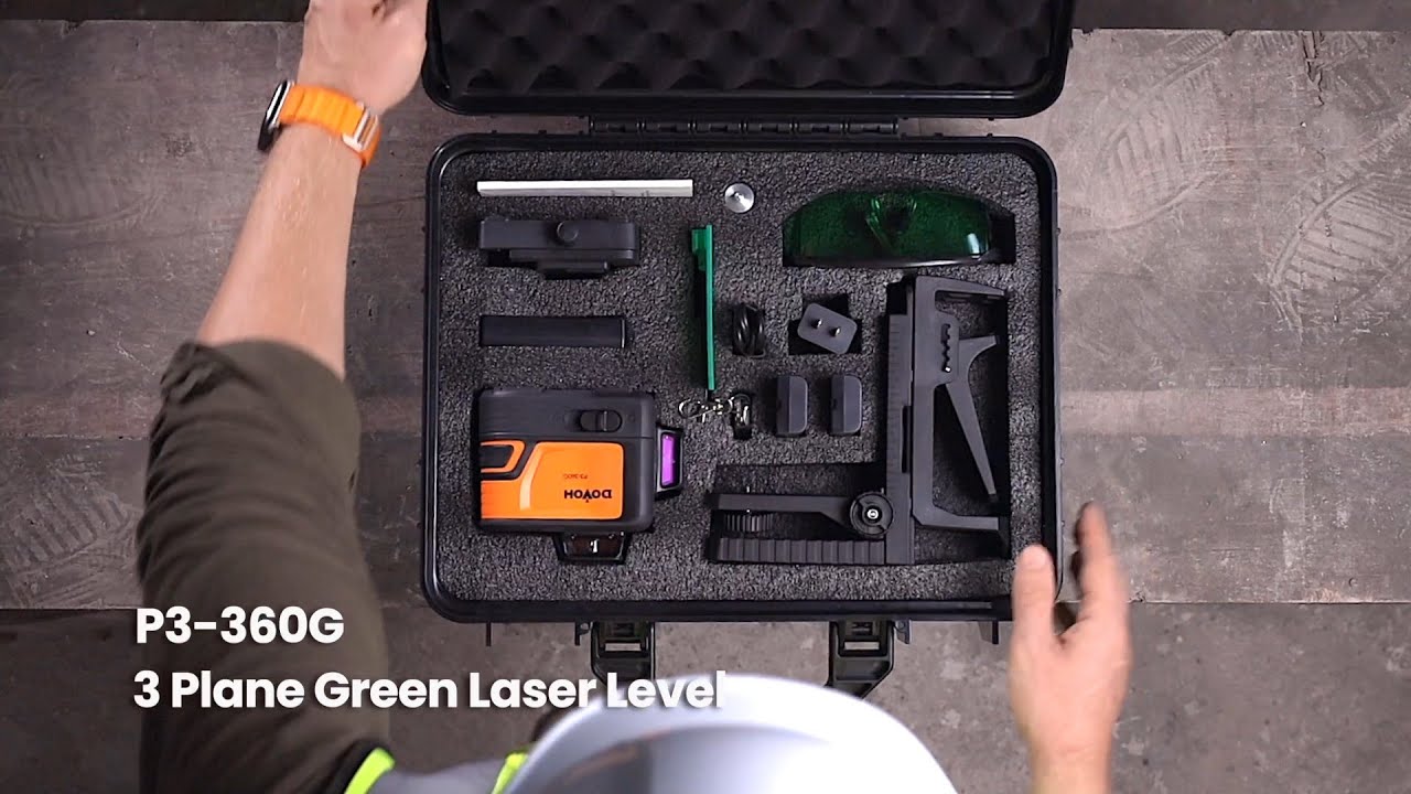 3x360 Green Self-Leveling Laser Level - Dovoh P3-360G