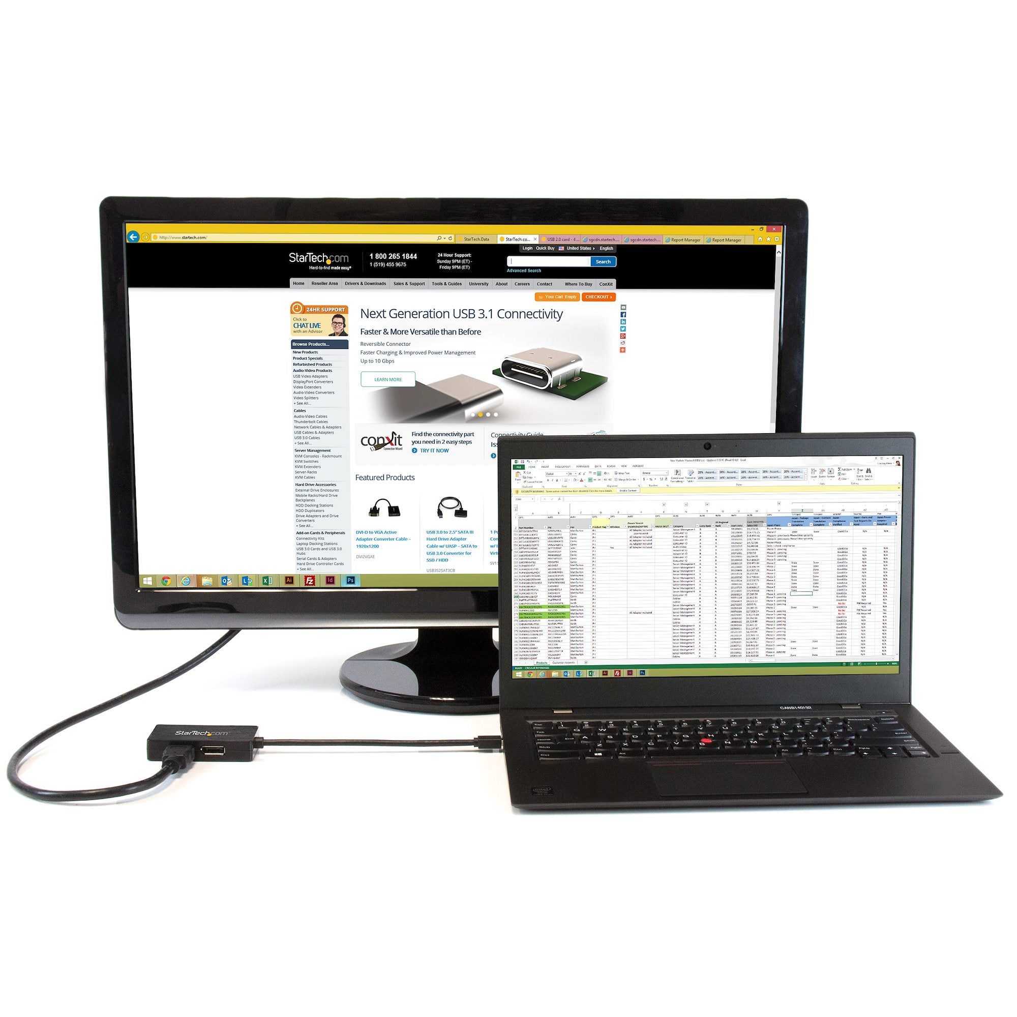Travel A/V adapter: 3-in-1 Mini DisplayPort to DisplayPort DVI or HDMI converter 