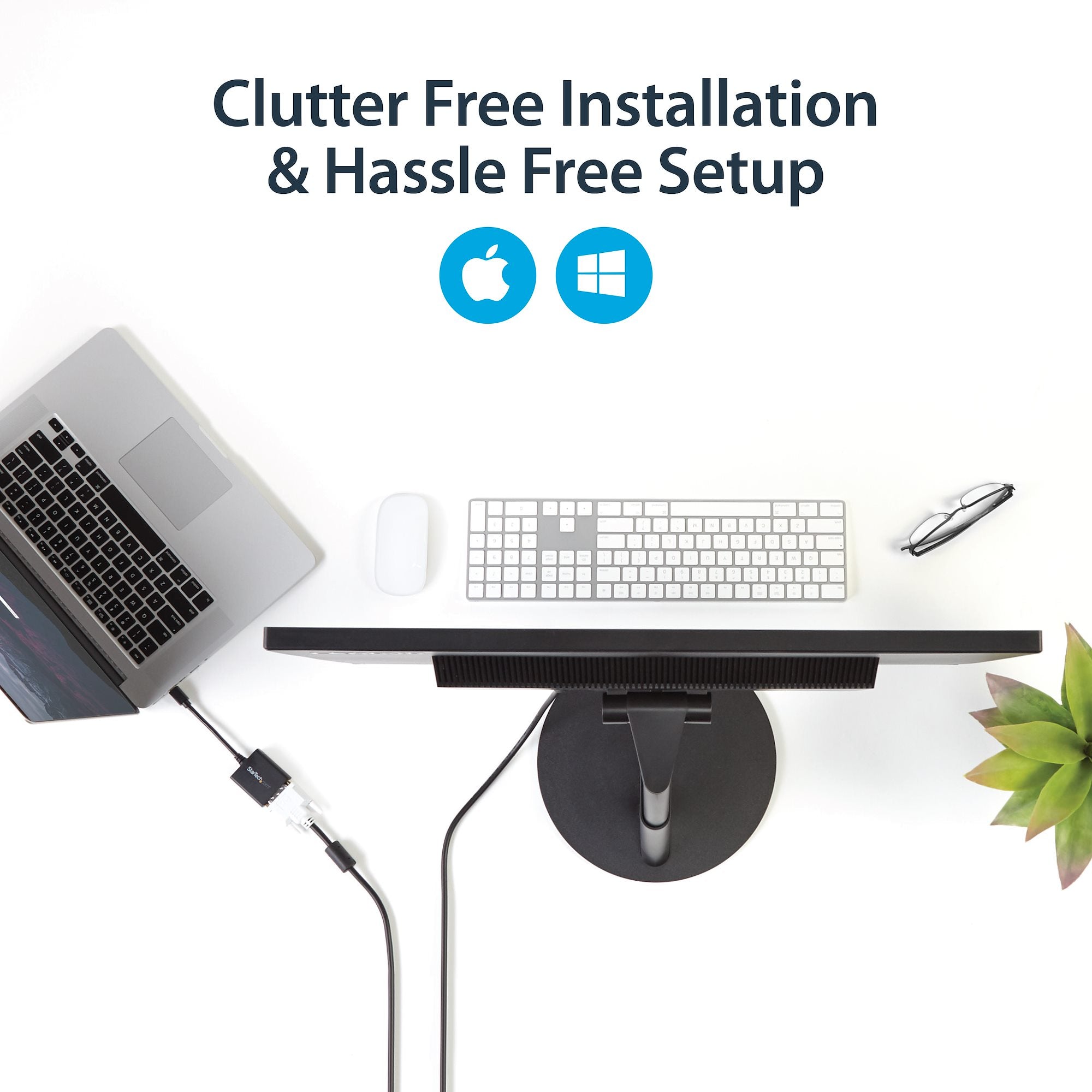 Mini DisplayPort to DVI Adapter - Mini DP to DVI-D Converter - 1080p Video - VESA Certified - mDP or Thunderbolt 1/2 Mac/PC to DVI Monitor - mDP 1.2 to DVI Single-Link Dongle 