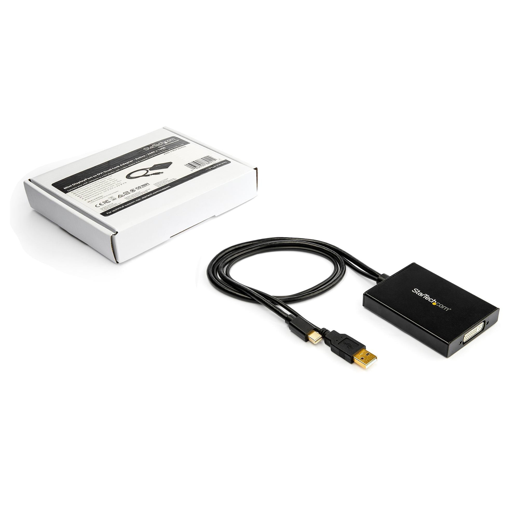 Mini DisplayPort to Dual-Link DVI Adapter - USB Powered - Black 