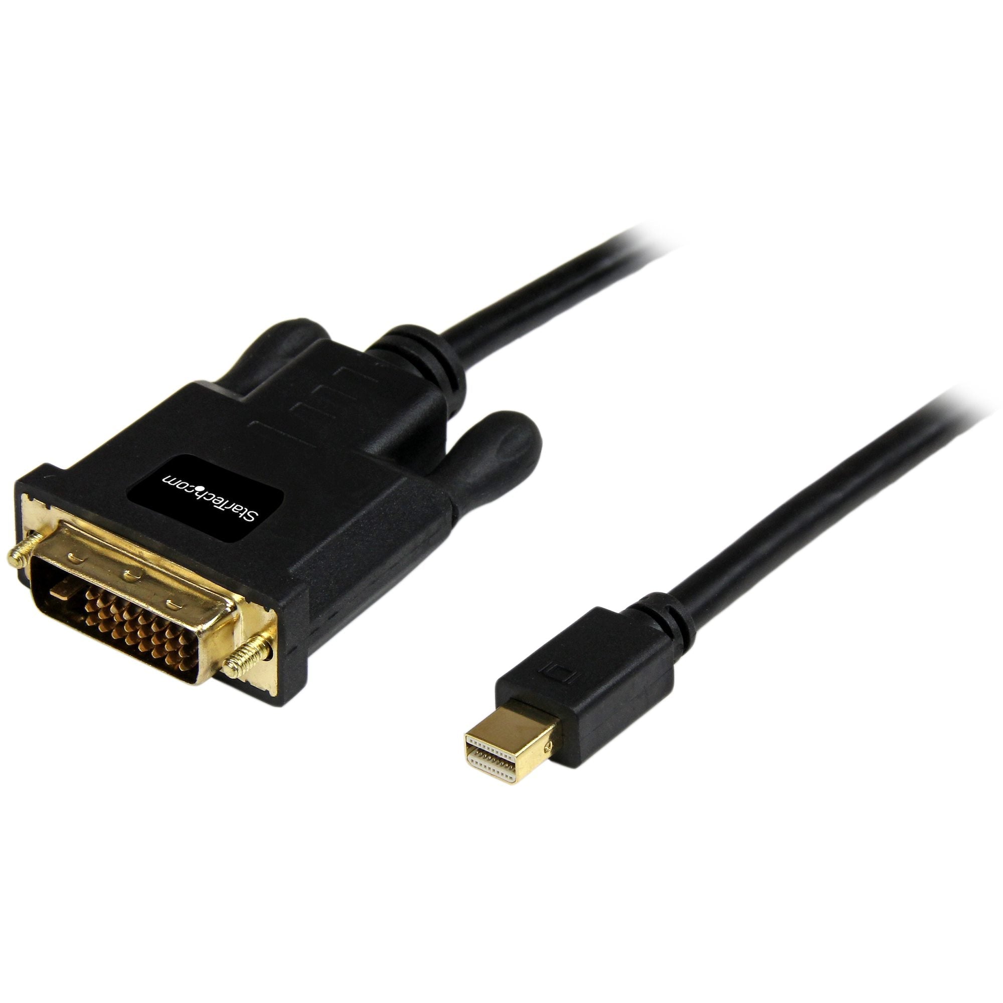 Mini DisplayPort to DVI Cable - Mini DP to DVI Adapter Cable - 1080p Video - Passive mDP 1.2 to DVI-D Single Link - mDP or Thunderbolt 1/2 Mac/PC to DVI Monitor 