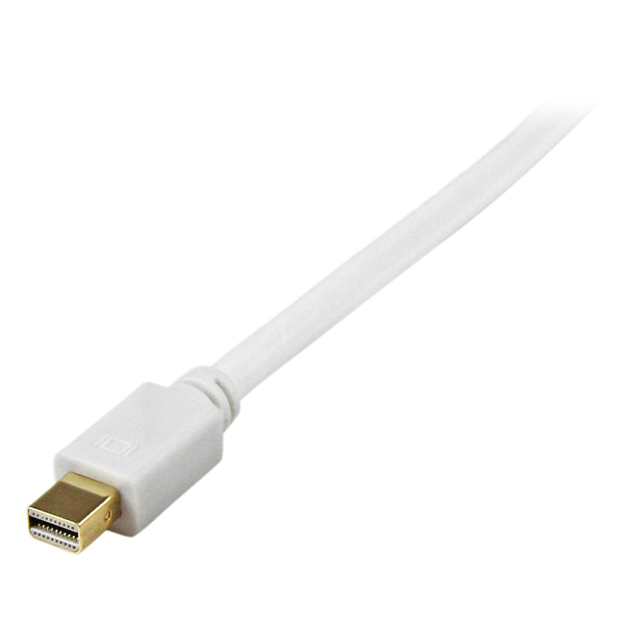 Mini DisplayPort to DVI Active Adapter Converter Cable - mDP to DVI 1920x1200 - White 