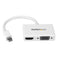Travel A/V Adapter: 2-in-1 Mini DisplayPort to HDMI or VGA Converter - White