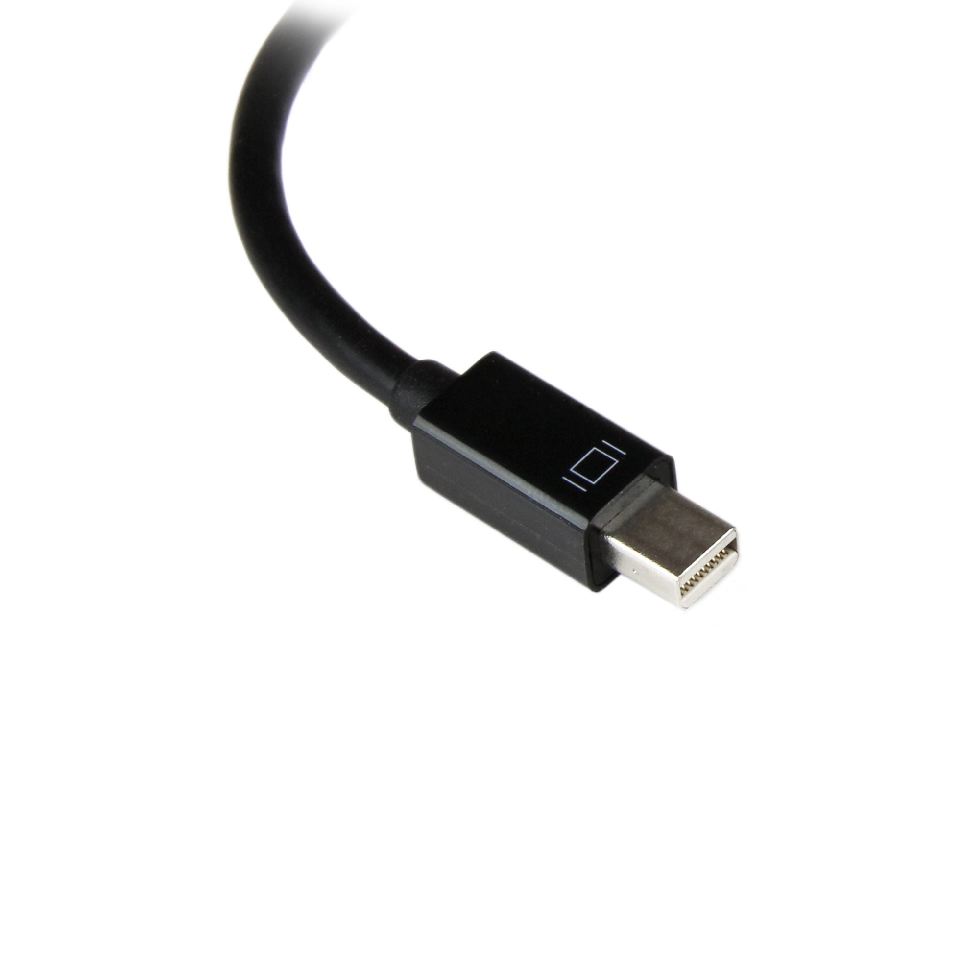 Mini DisplayPort to VGA Adapter - Active Mini DP to VGA Converter - 1080p Video - mDP or Thunderbolt 1/2 Mac/PC to VGA Monitor/Projector/Display - mDP 1.2 to VGA Dongle - Black 