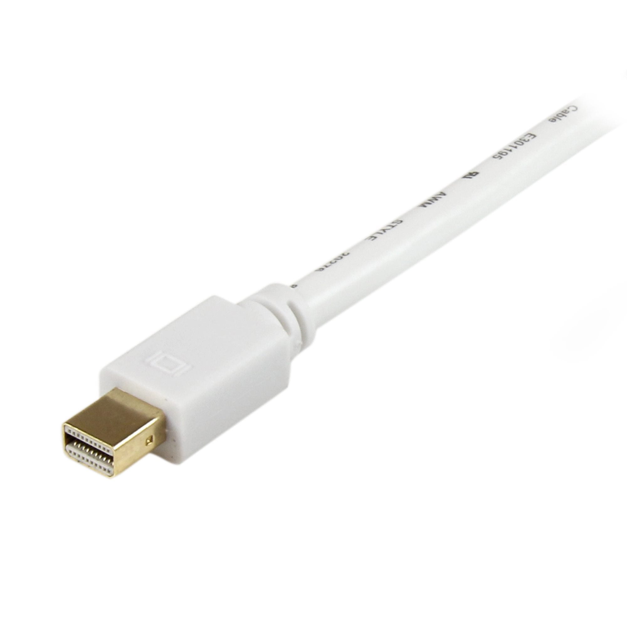 Mini DisplayPort to VGA Adapter Converter Cable – mDP to VGA 1920x1200 - White 