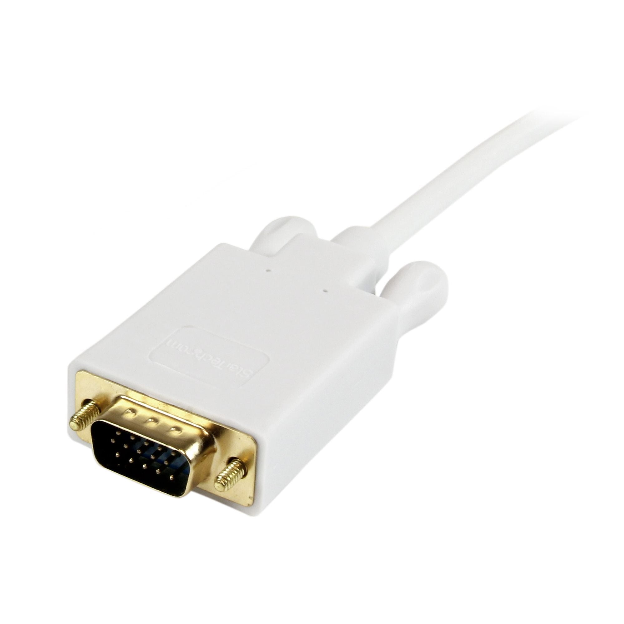 Mini DisplayPort to VGA Adapter Converter Cable – mDP to VGA 1920x1200 - White 