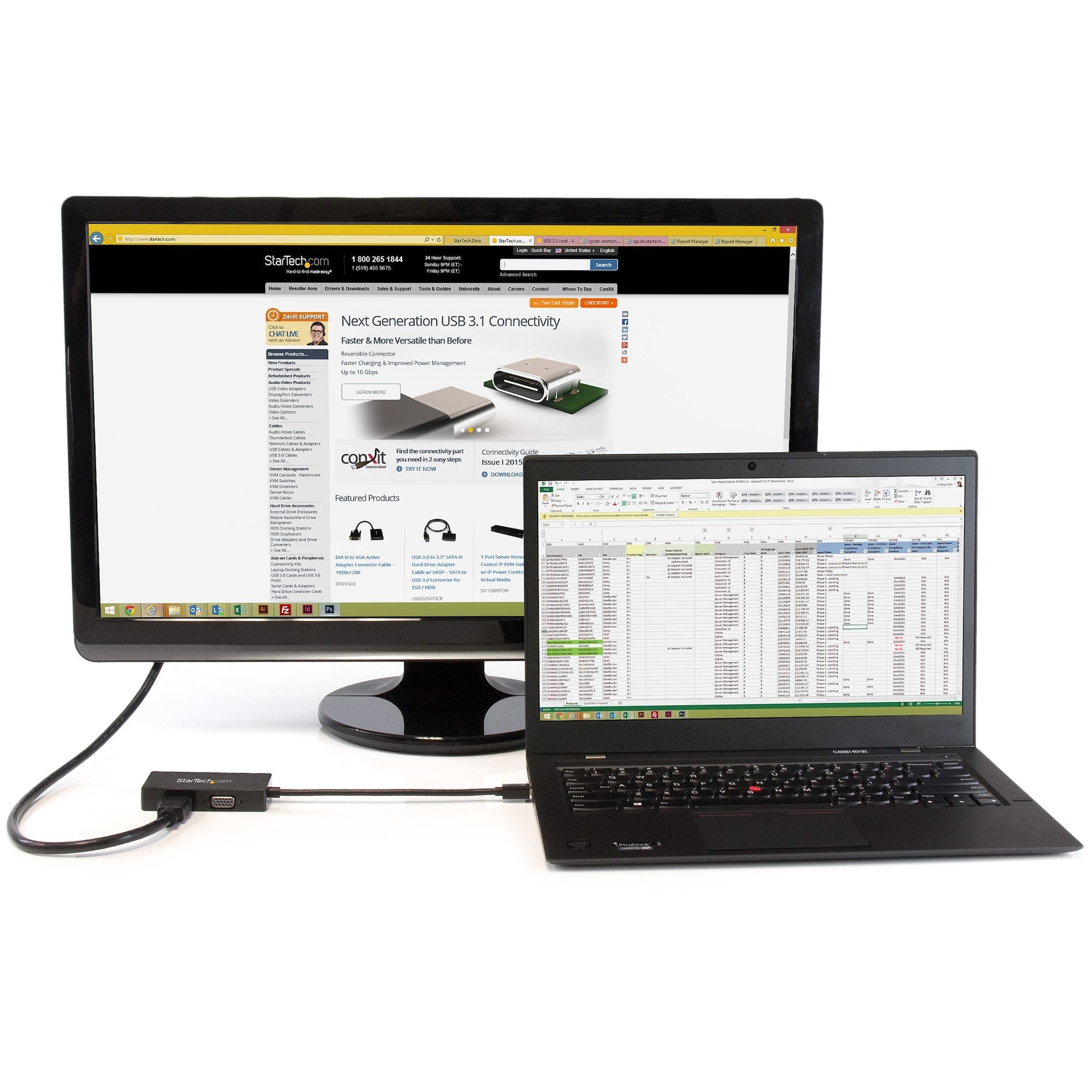 Travel A/V Adapter: 3-in-1 Mini DisplayPort to VGA DVI or HDMI Converter 