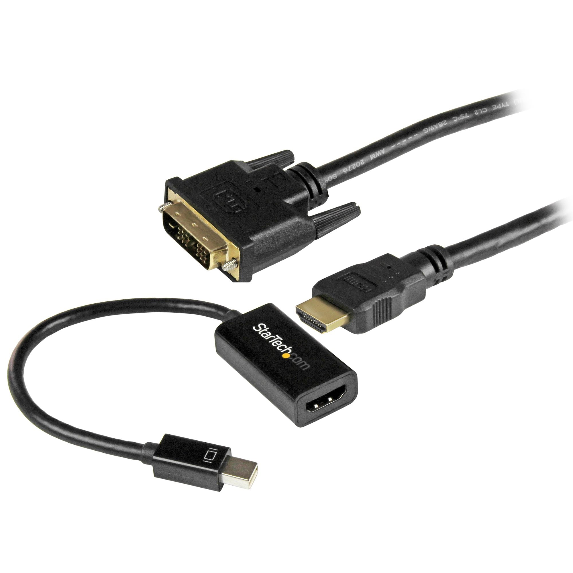 mDP to DVI Connectivity Kit - Active Mini DisplayPort to HDMI Converter with 6 ft. HDMI to DVI Cable 