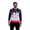 Yellow Snow Sweater – Ugly Christmas Pullover with Santa Mischief, Snowflakes & Trees, Festive Red Trim, Fun Holiday Apparel