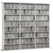 Media Storage Cabinet, 8-Tier DVD Shelf with 18 Adjustable Shelves, Holds 1032 CDs, 594 DVDs or Blu-rays, White
